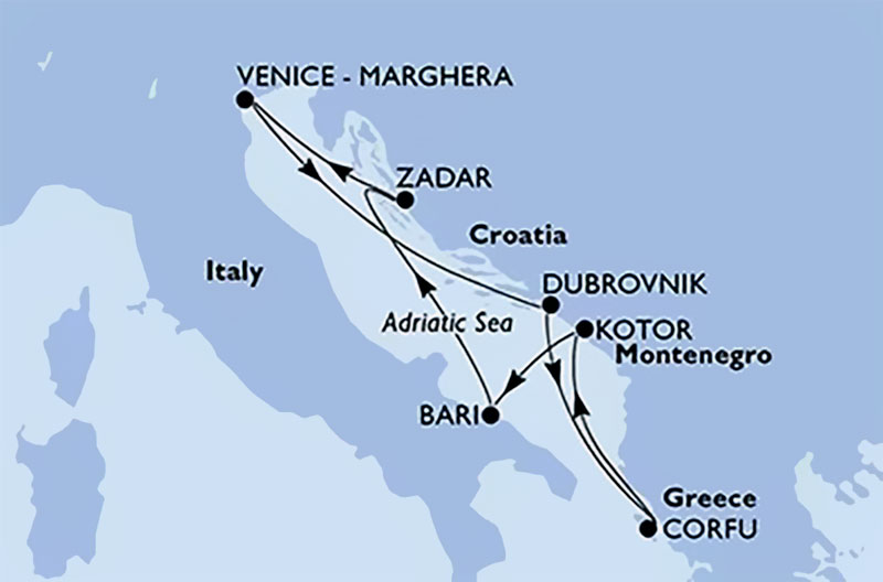 mapa itinerario